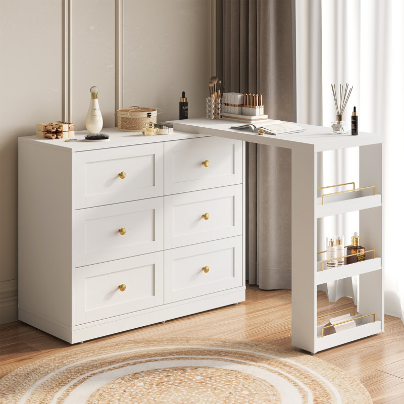 Meuble-lavabo extensible avec 6 tiroirs Yokota