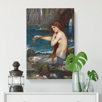 A Mermaid Vol.1 by John William Waterhouse - Wrapped Canvas Painting