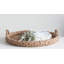 Plateau rond en métal tressé avec poignées-380992011