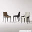 Chaise avec accoudoirs à dossier solide noir et brun (ensemble de 2)-130060045