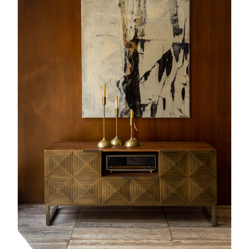 Art Deco 53'' W Solid Wood Sideboard