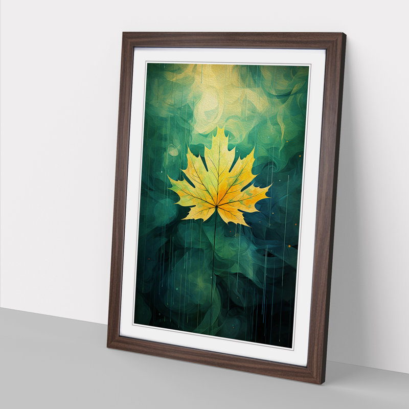 Leaf Futurism - Framed Print, Walnut, 34cm H x 25cm W x 2cm D