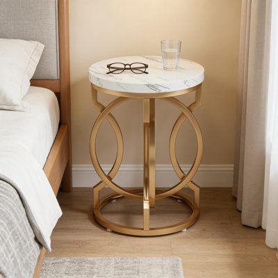 Table de chevet ronde, table de bout