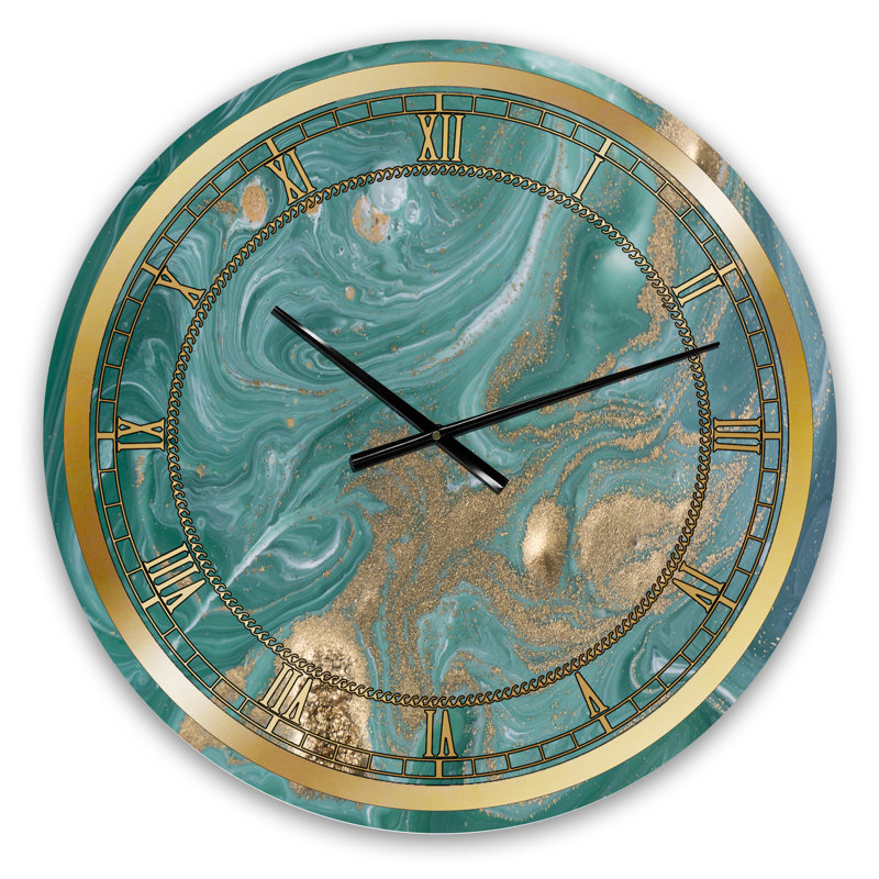 Horloge murale Glam Nature et or, Grand