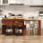 80.63" Extendable Kitchen Island With Power Outlet, 2 Storage Drawers, Open Shelves-104978499