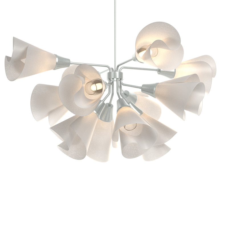 Mobius 12 - Light Sputnik Modern Linear Chandelier, Vintage Platinum