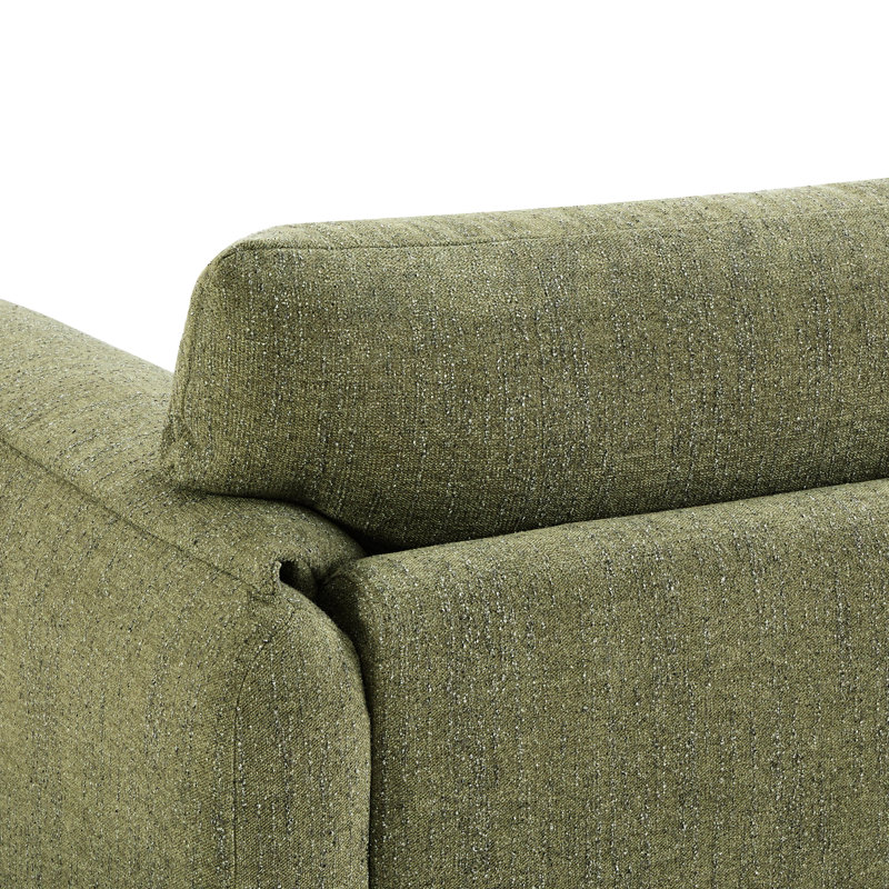 Canapé modulaire avec repose-pieds 4 pièces l 115,7 po Deandre, Boucle verte