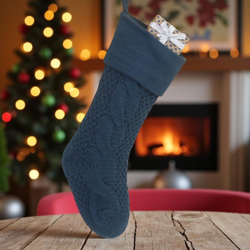 Chaussette de Noël personnalisable Personalized Mall, Bleu