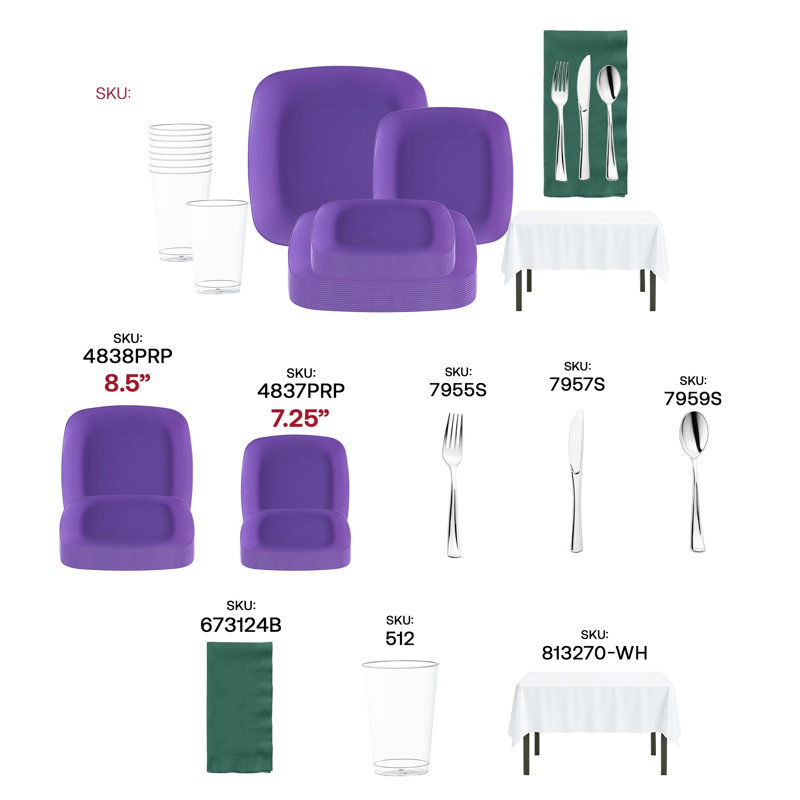 Ensemble NFL/NBA/MLB violet, blanc et vert - 60 paramètres