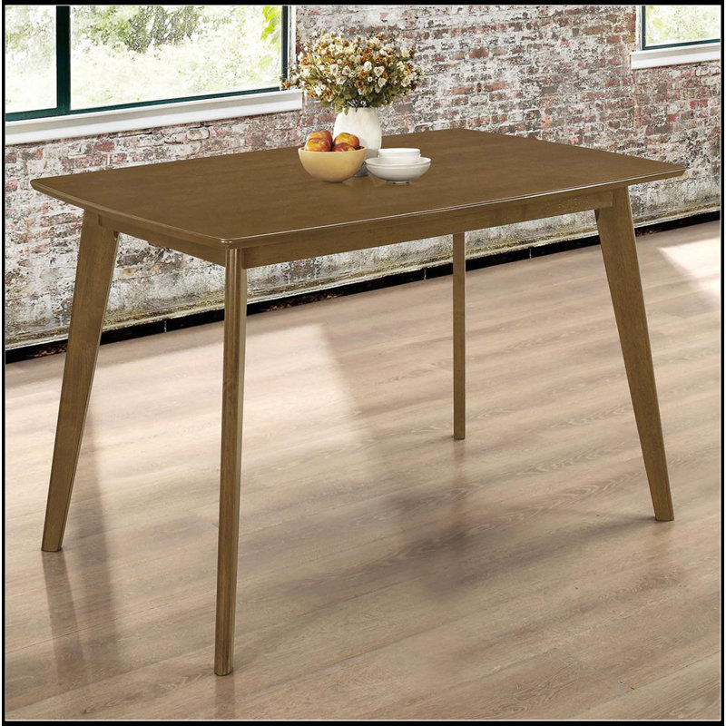 Retro Chestnut Dining Table With Angled Legs
