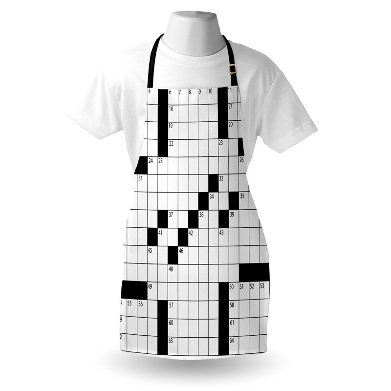 Tablier de jeu de recherche East Urban Home unisexe, grille de jeu, taille adulte, noir et blanc