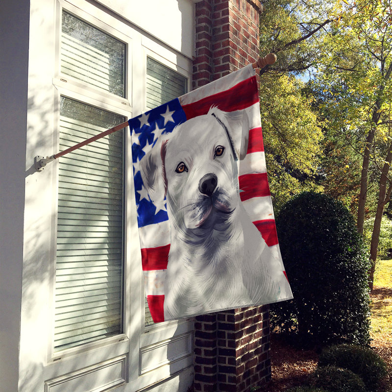 Polyester à 2 côtés 28 x 40 po drapeau maison, Bouledogue américain