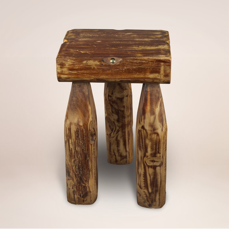 Nomad Stool ~ Rooted in rustic heritage and artisanal craftsmanship, this 100% reclaimed wood stool blends earthy textures with a timeworn patina, evoking the spirit of wanderers and ancient traditions.