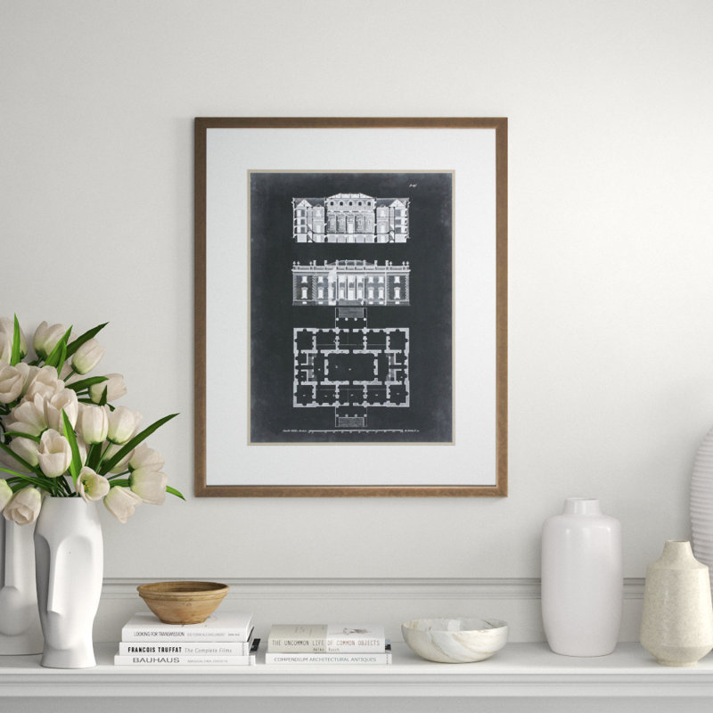 Graphic Building And Plan VI Print by Gibbs