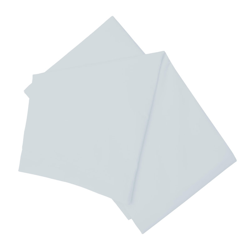 Cotton Blend Percale Flat Sheet, Single (3'), Duck Egg Blue