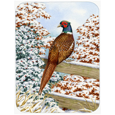 The Holiday Aisle Annette Pheasant Glass Cutting Board