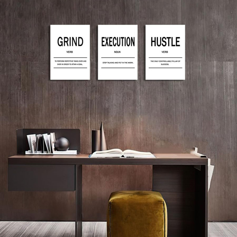 «Black and White Canvas Wall Art Motivation»