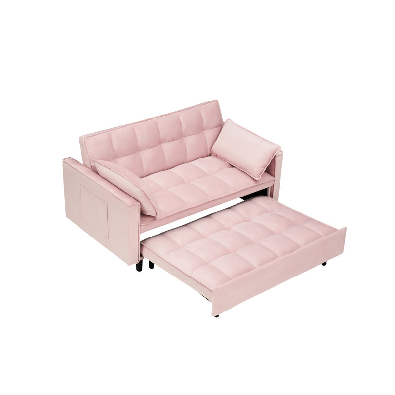 Lit escamotable Modern, Tissu rose