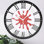 Horloge murale ronde en fer 10 po avec mouvement à quartz silencieux, chiffres romains, impression UV
