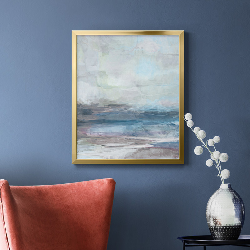 Toile encadrée de qualité supérieure Vallée Azzurra - prête à être accrochée, Argent patiné, H 20 po x l 16 po