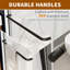 Porte de douche coulissante de demi-cadre avec verre transparent l 60 po x H 70 po-109514597