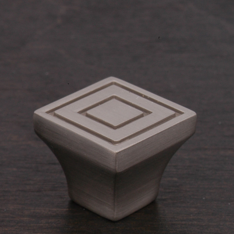 Poignée contemporaine à lignes carrées CK Series, Nickel satiné, Grand