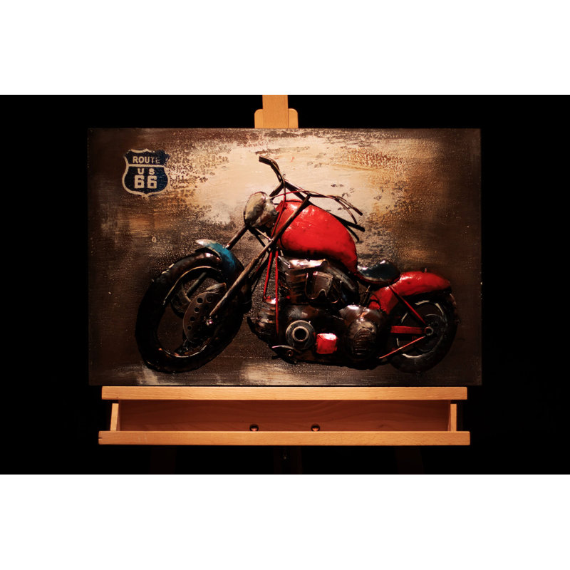 Handmade Industrial Transportation Wall Decor on Metal