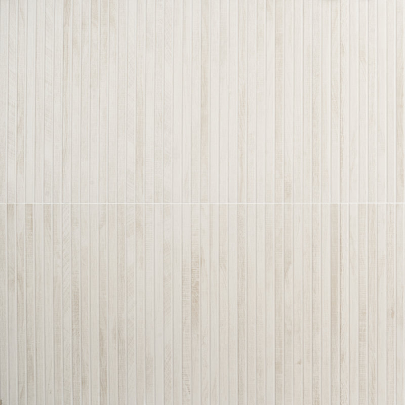 Auburn Ribbon 24 in. x 48 in. Porcelain Ribbed Wood Look Wall Tile (15.49 Sq. Ft. / Case), White