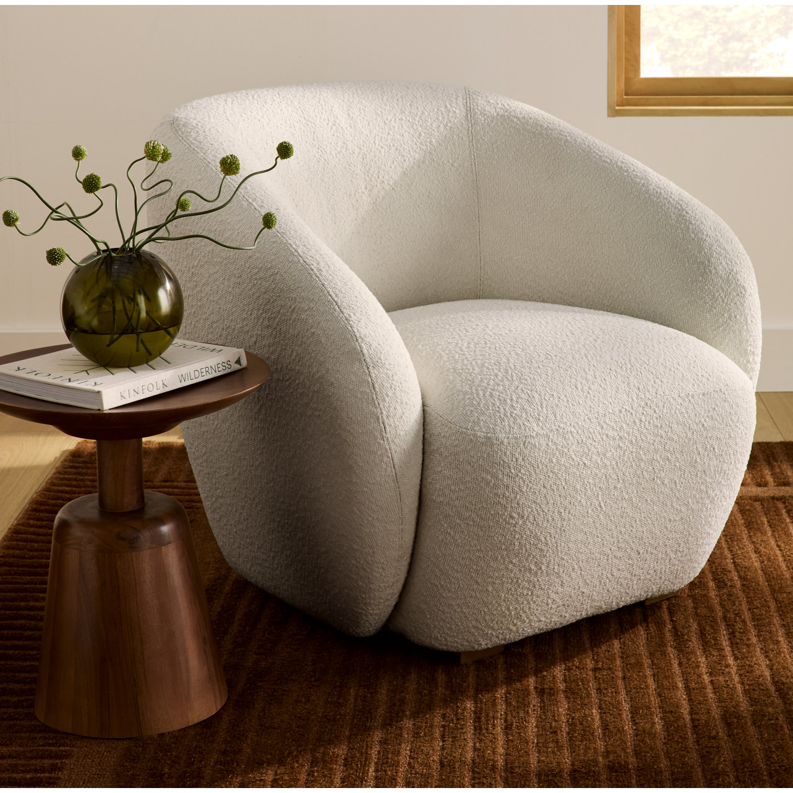 James Solid Wood End Table, Brown