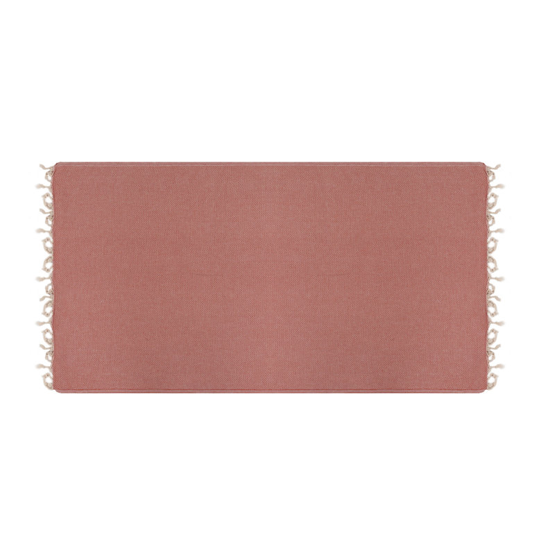 Luxueuse serviette de plage Fouta, tuile rouge, 37,4 po x 74,8 po | 100% coton, très absorbant, motif alvéolé doux | Lavable à la machine pour un entretien facile, parfait pour la plage, la piscine ou le spa, léger et polyvalent