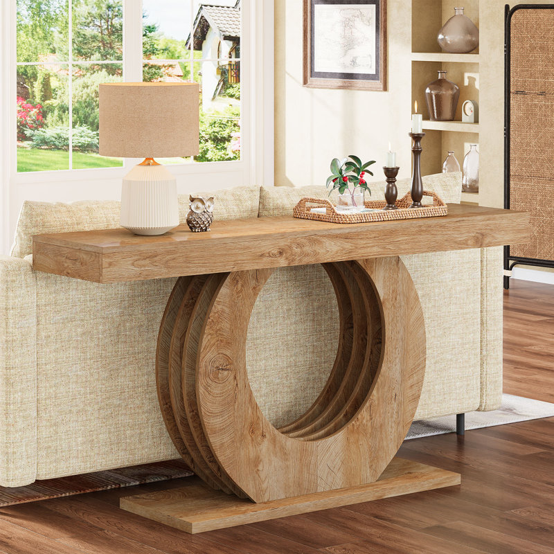 Console 63 pouces, Marron clair