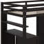 Lit mezzanine avec tiroirs, bureau et garde-robe-828654917