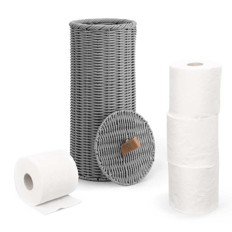 Free Standing Toilet Paper Holder, Gray