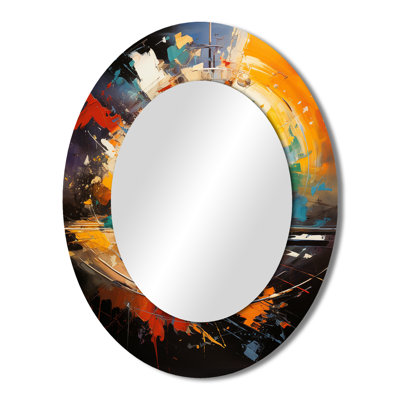 Billard Cueball Symphony An II - Sports Oval Decorative Mirror On Metal