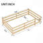 Lit sur pied, lit sur pied avec clôture Montessori, lit sur pied en bois Montessori-318023725-318023727