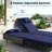 Outdoor Wicker 2-Person Double Chaise Lounge with Cushions, 6-Position Adjustable Backrests-562719448