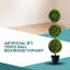 Arbre topiaire artificiel à 3 boules 3 pi avec pot, plante de buis artificiel pour l'extérieur (1 paquet)-141657274
