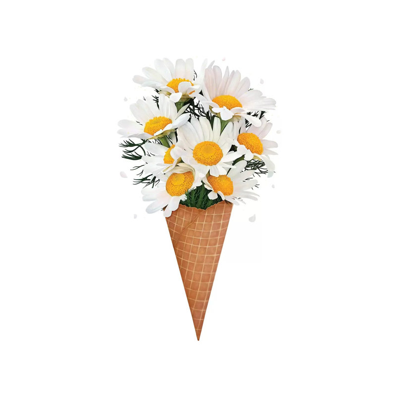 «Ice Cream with Camomile» par Valeriya Korenkova, impression sur toile tendue, H 26 po x l 18 po x P 1,5 po