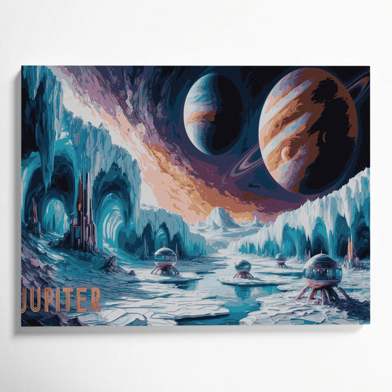 Art mural sur toile gris Space NASA, H 20 po x l 30 po