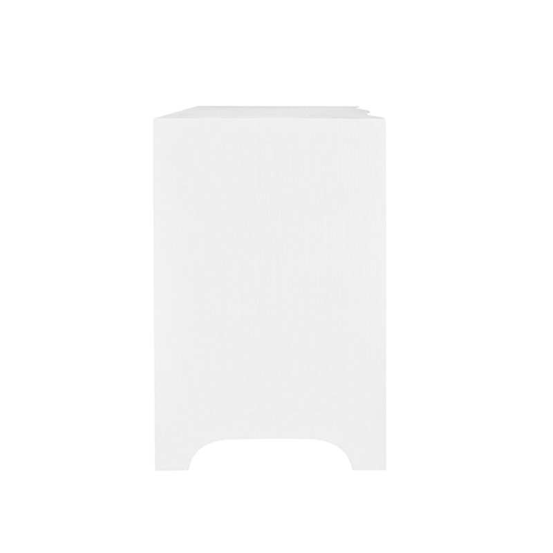 Helena Solid Wood End Table, White