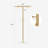 Freestanding Metal Coat Rack with Adjustable T-Bar and Marble Base-967002421