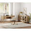 Ensemble de bureau 2 pièces, bureau double 56 po et ensemble de 2 armoires avec porte vitrée-1603622182