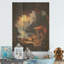 Coucher de soleil sur les pirates tropicaux, Havre de crique tropical, art sur bois de pin naturel-1996485666