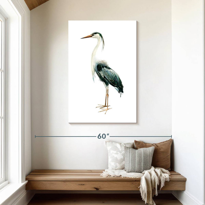 Brampt Proud Blue Heron Bird, 45" H x 30" W