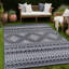 Tapis d'intérieur / extérieur marocain Aldo - bleu marine / blanc-70157994