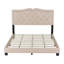 Lit plateforme tapissier standard avec tête de lit capitonnée Joziyah-139300629-139300625