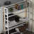 Solid Wood Bunk Bed with Convertible Desk, Built-In Outlets, LED Lights and Storage Drawers-1120775614