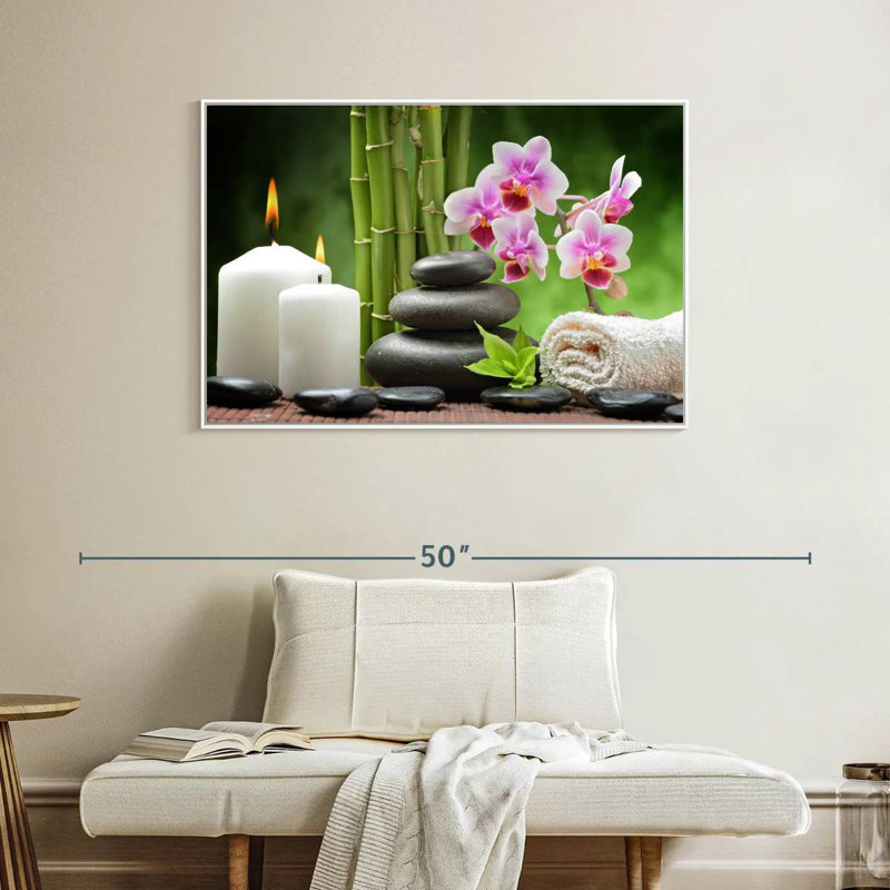 Zen Spa Indulgence, Cadre flottant blanc, 40 po x 27 po