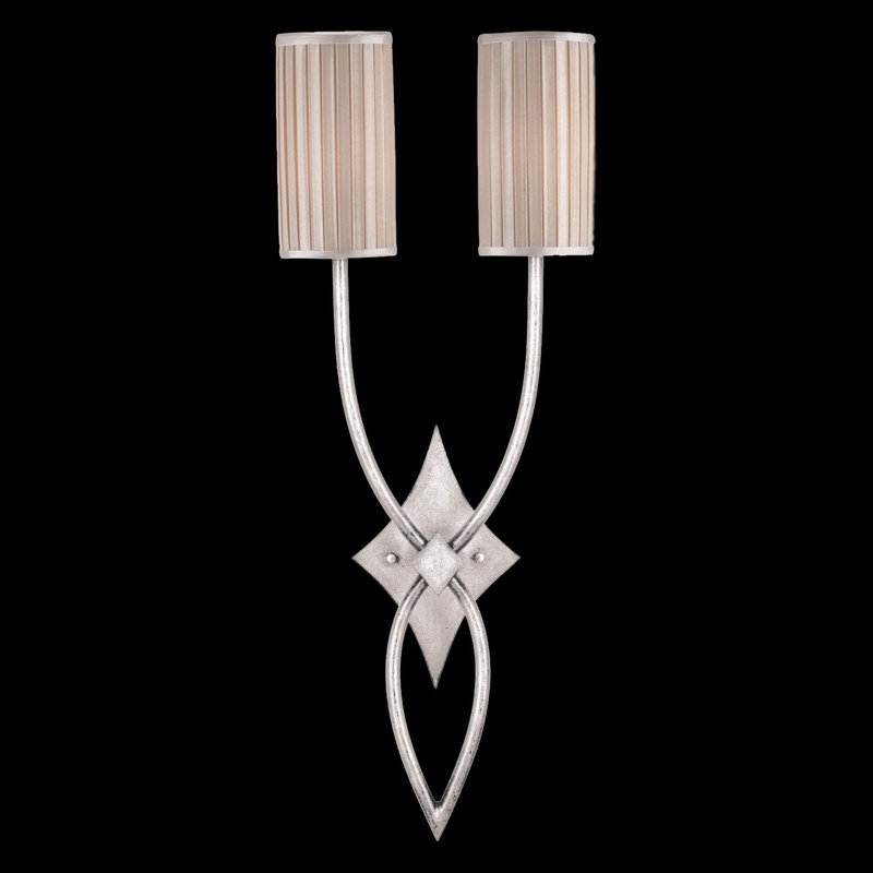 Portobello Road Armed Sconce, Platinized Silver