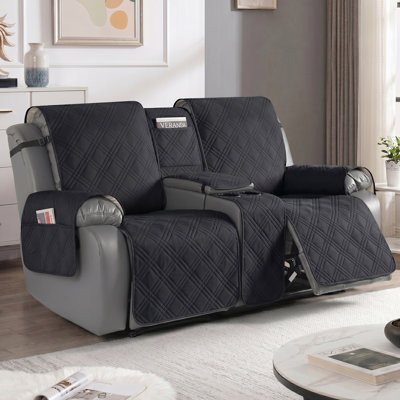 Emryn Adamstown Waterproof Recliner Loveseat With Middle Console Slipcover